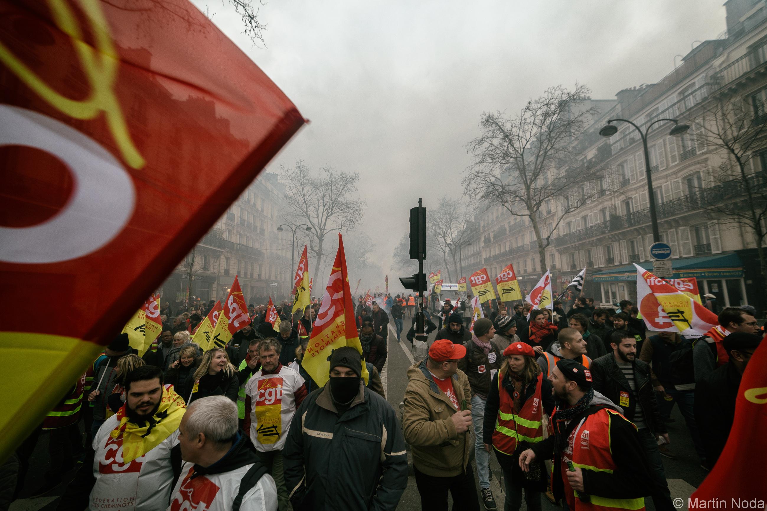 Paris - 22/03/2018 - Manifestation de la fonction publique et de la SNCF