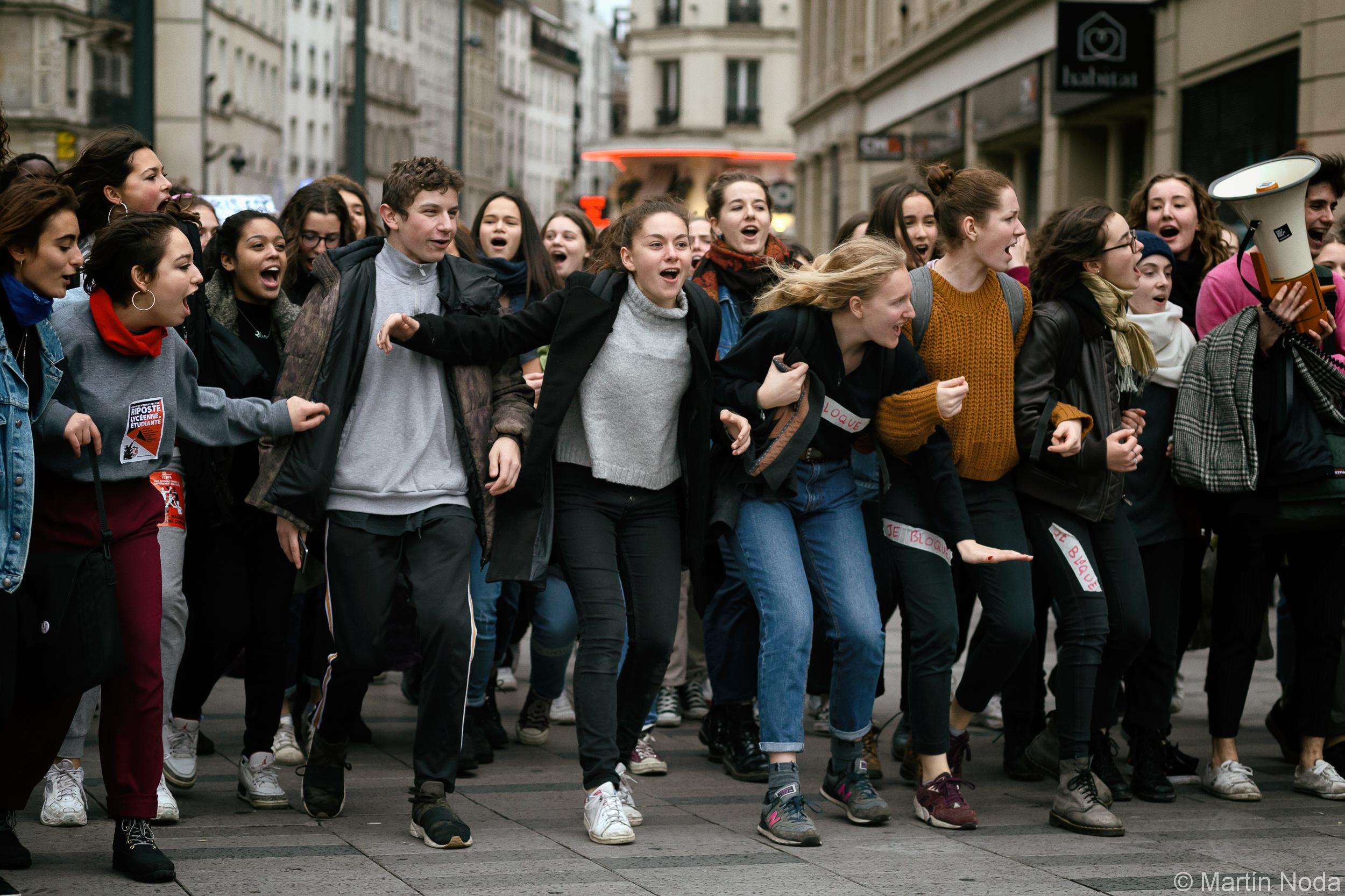 Paris - 07/12/2018 - Mobilisation lycéenne et Etudiante