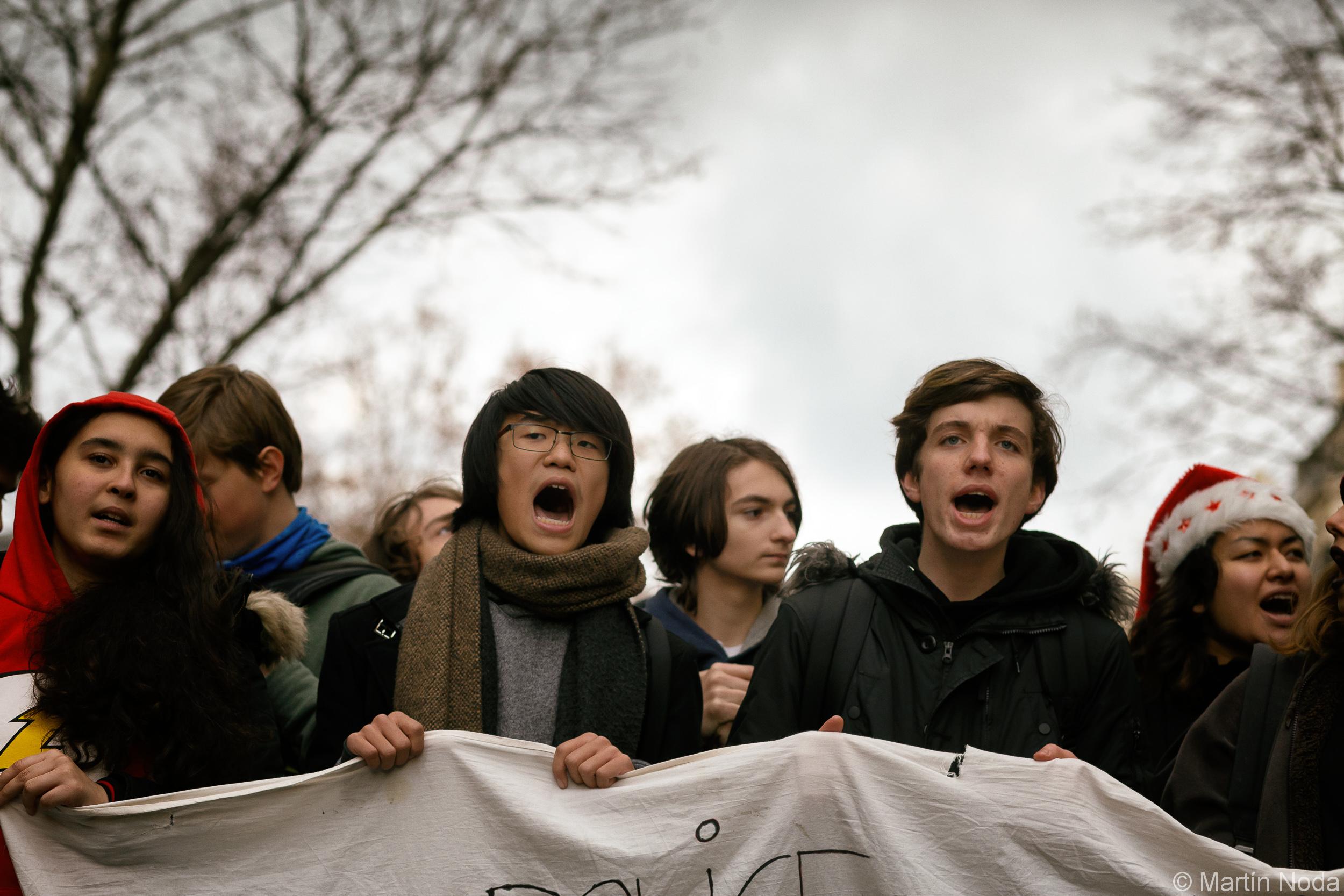 Paris - 11/12/2018 - Mobilisation lycéenne et Etudiante
