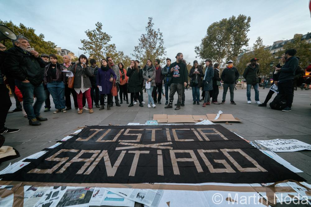 Paris - 01/11/2017 - Rassemblement contre la disparition de Santiago Maldonado en Argentine