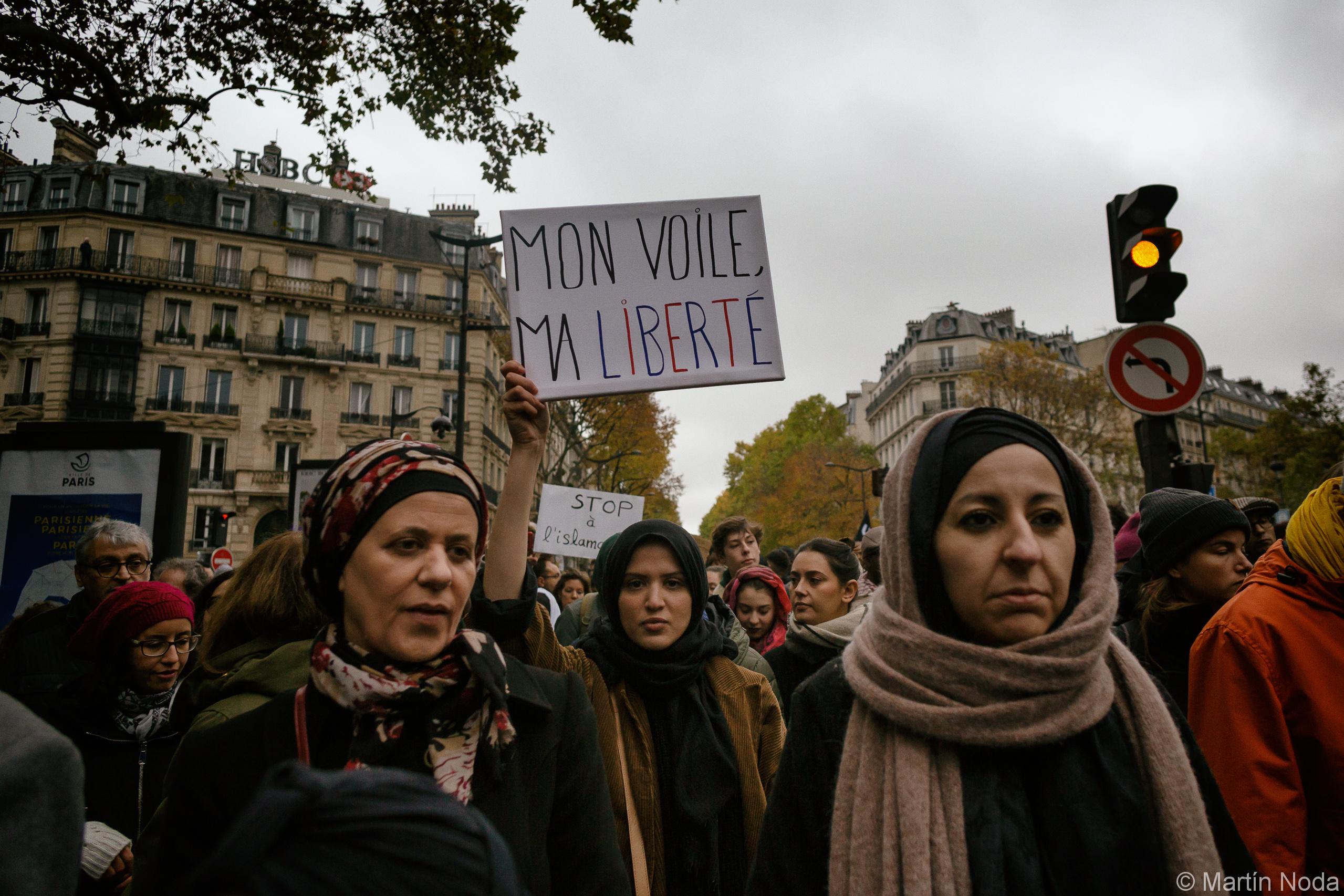 Manifestation contre l'islamophobie. 10/11/2019.