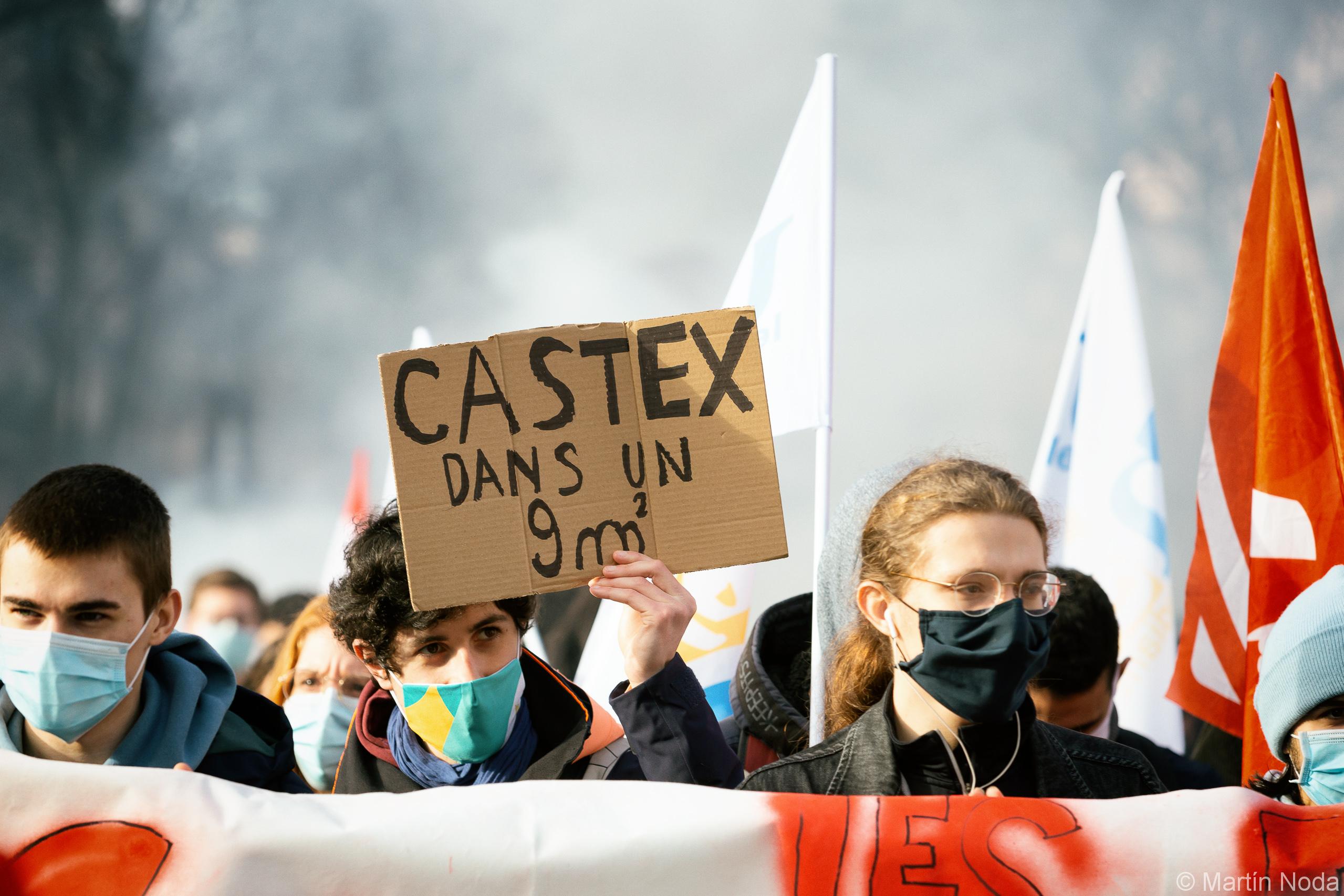 Manifestation intersyndicale contre la politique du gouvernement, Paris, 4 février 2021. 