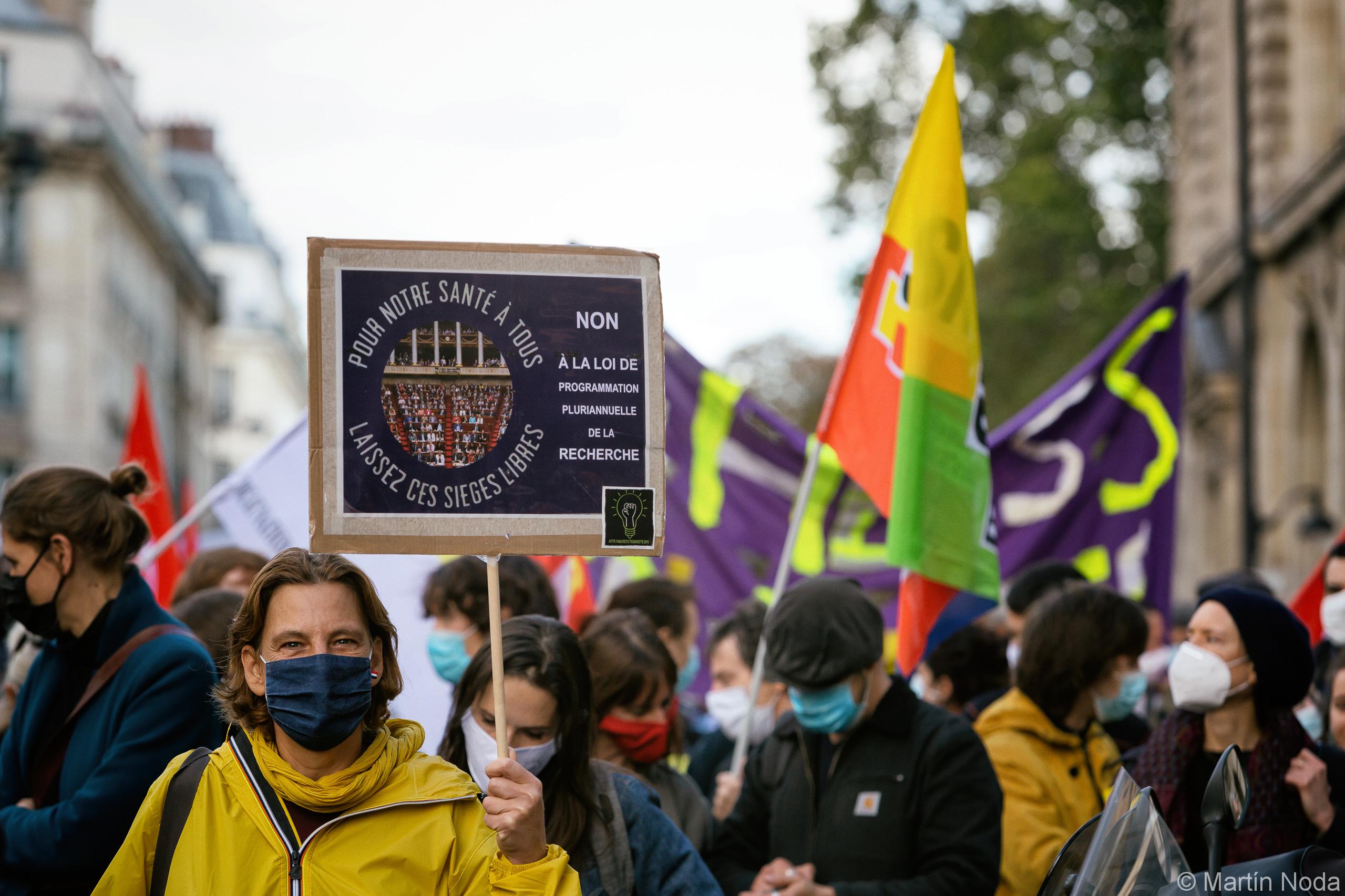 Manifestation contre la LPPR, Paris, 10 octobre 2020.
