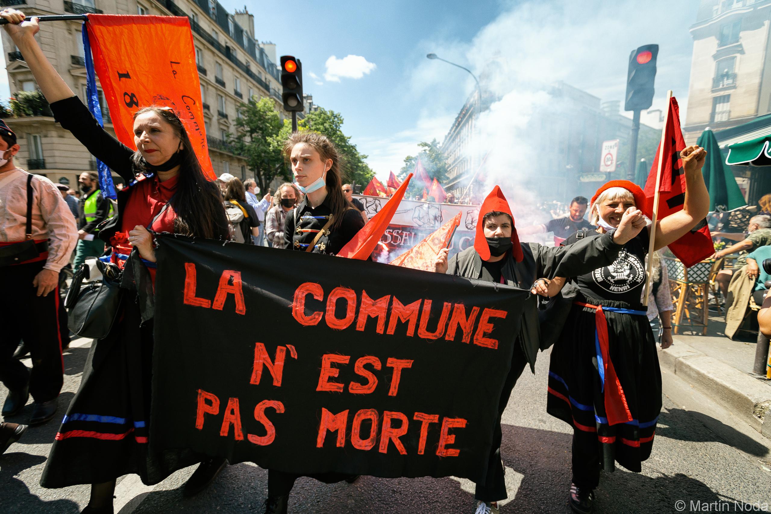 France, Paris, 2021-05-29. Manifestation pour les 150 ans de la semaine sanglante de la Commune de Paris. 
