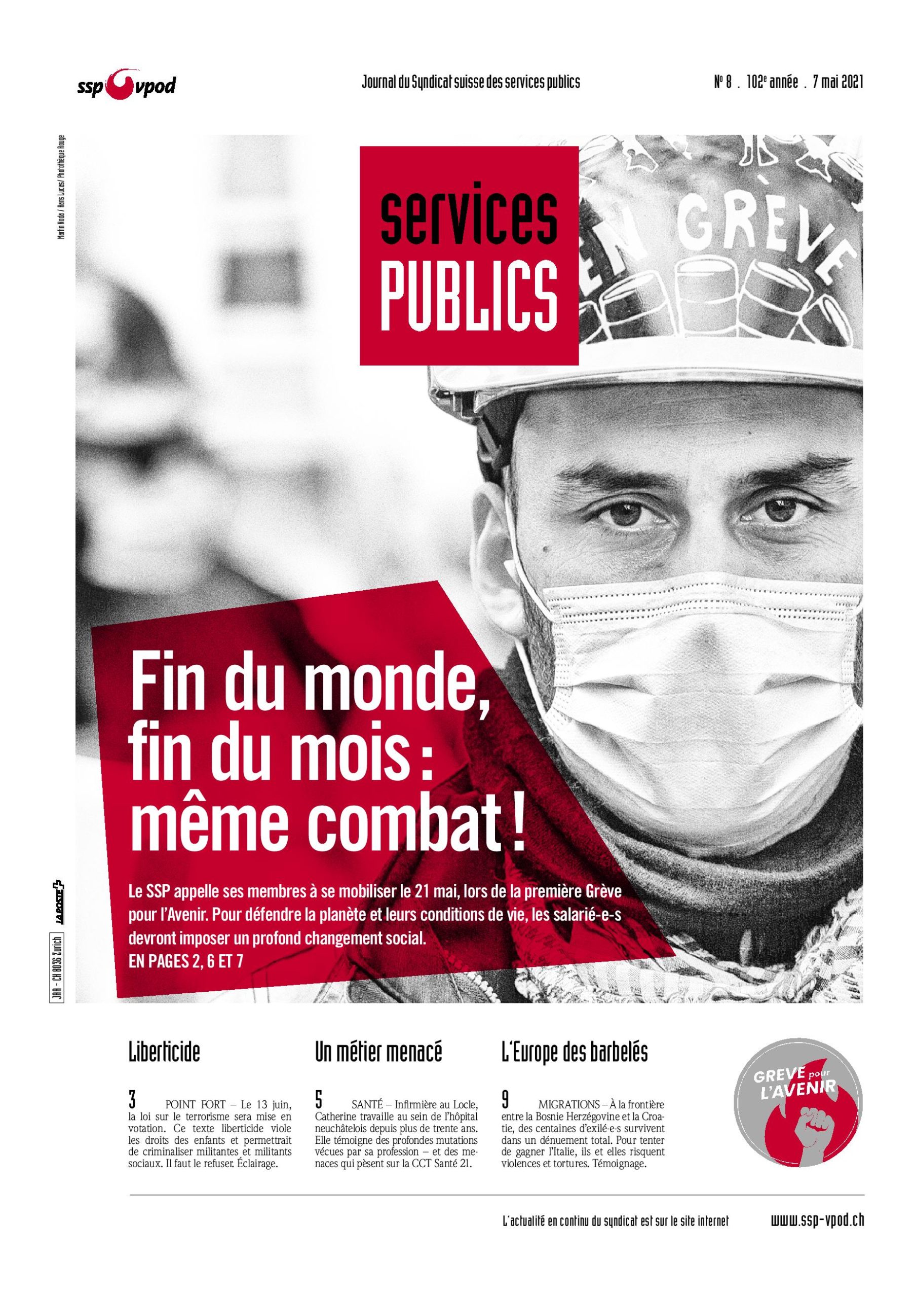 Services Publics - SSP - Suisse - 7 mai 2021